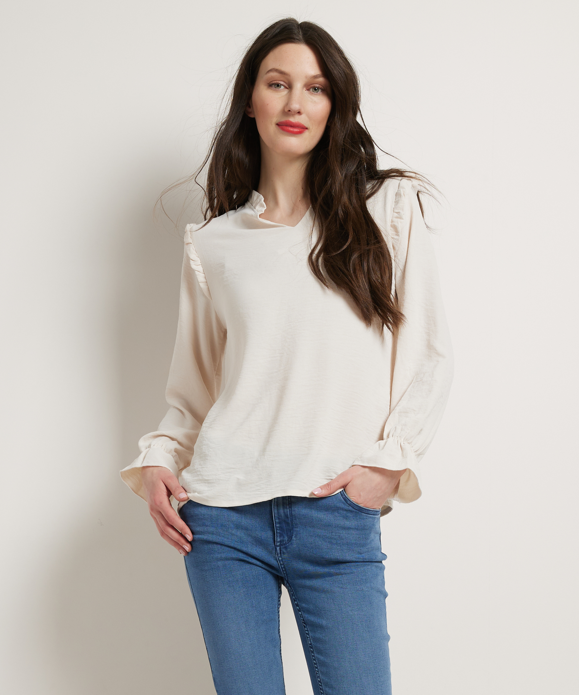 top met ruchedetails