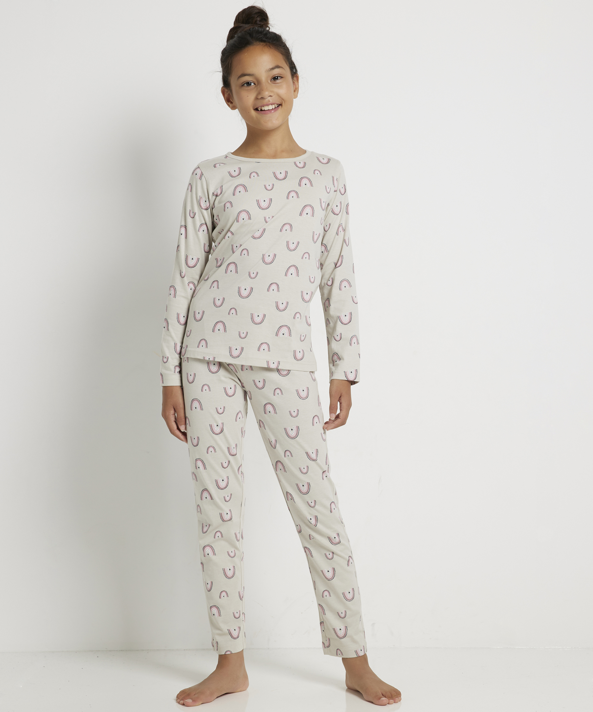 Meisjes pyjama set fantasie beige 