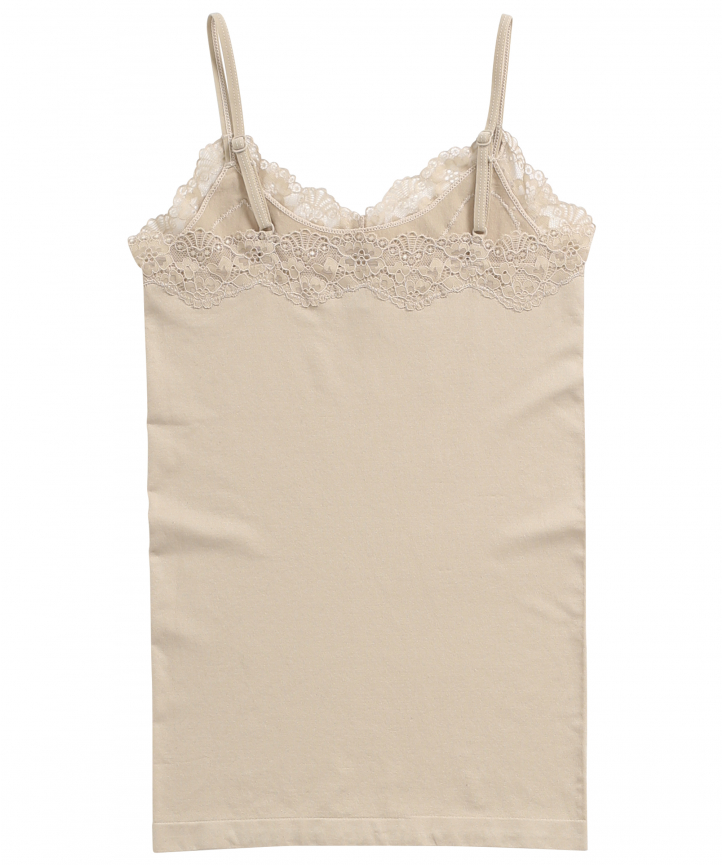 Beige top met kant 2025