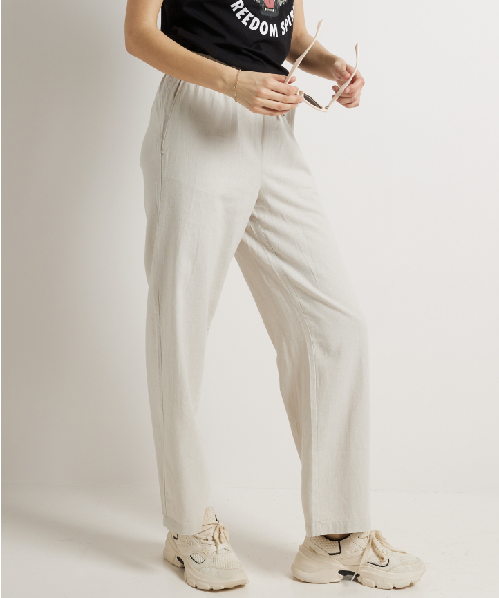 wide fit broek met koordje