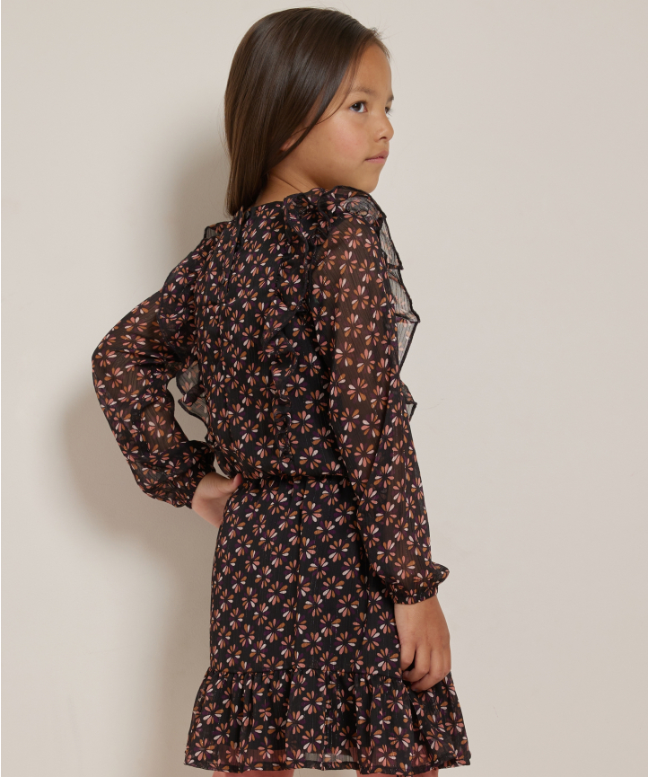 ruche jurk met all-over print