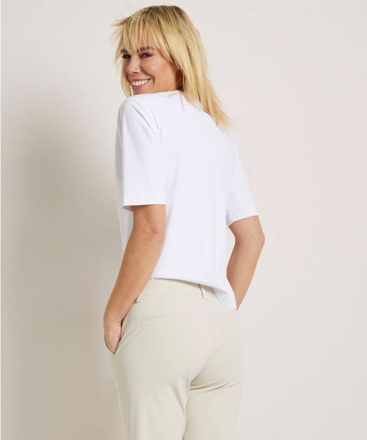 Tshirt Dames Leuk Wit Shirt Wit-shirt-print-here-comes-the-sun