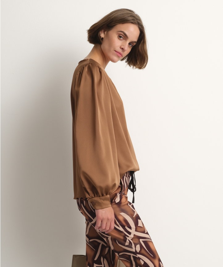 bruine blouse
