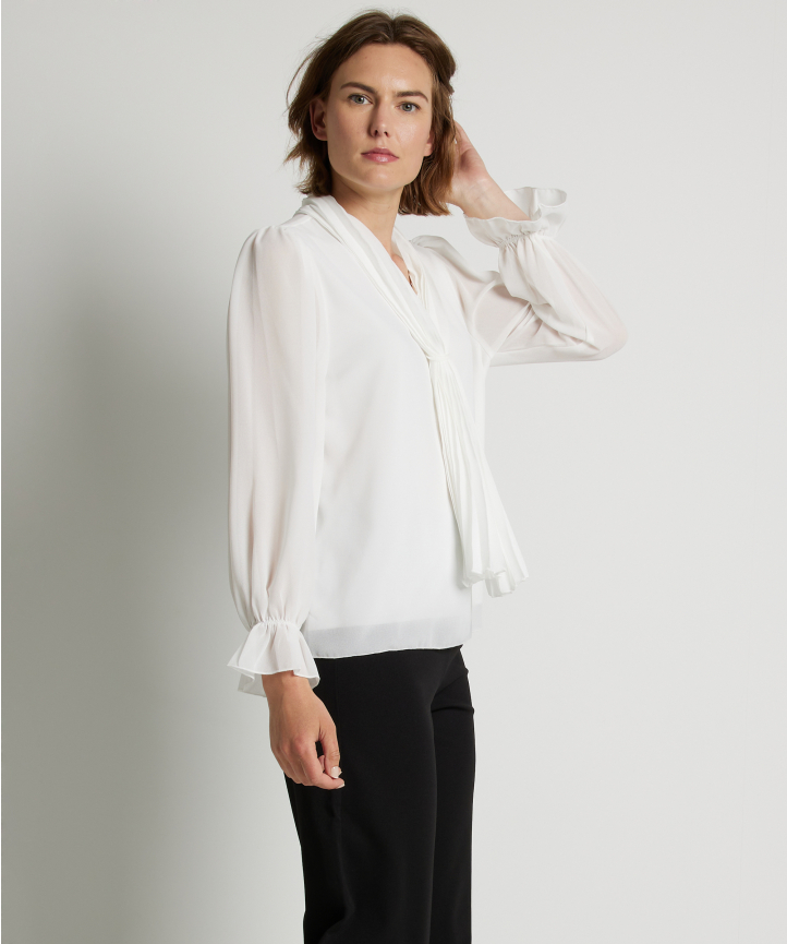 blouse plisse sjaal