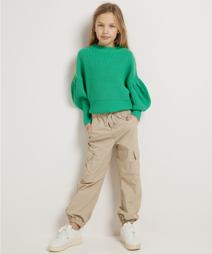 wide fit broek french terry