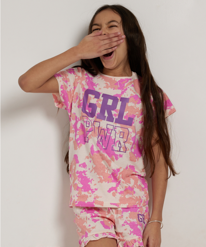 Nachtkleding Shortama Meisje Zomer Pyjama Meisjes Luipaard Roze