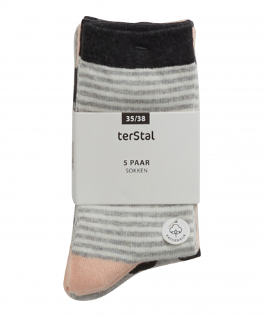 5-pack sokken dessin