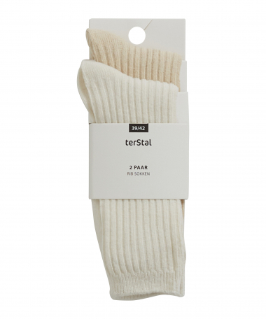 2-pack sokken rib