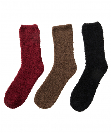 3-pack fluffy sokken