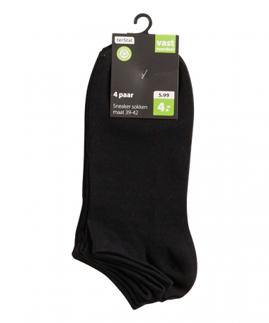 4-pack sneakersokken uni