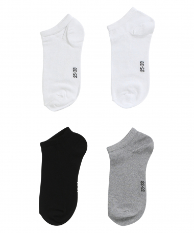 4-pack sneakersokken uni
