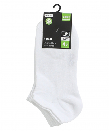 4-pack sneakersokken uni