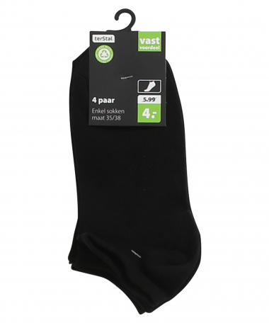 4-pack sneakersokken uni