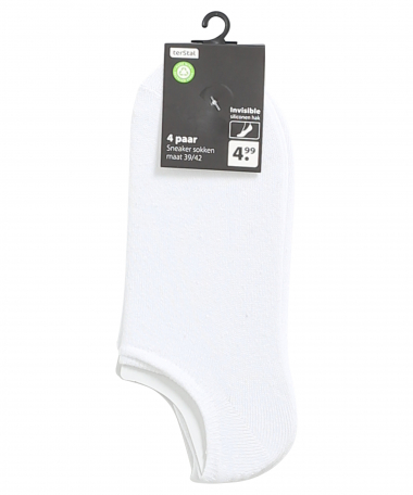 4-pack sneakersokken no-show