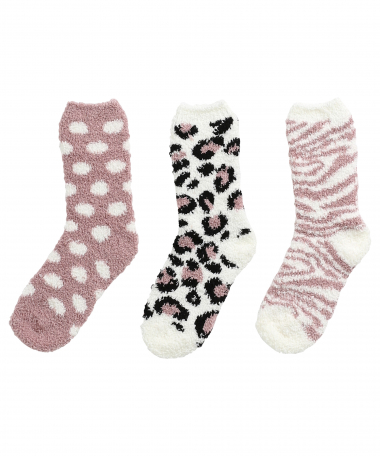 3-pack fluffy sokken