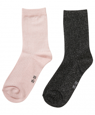 2-pack glitter sokken