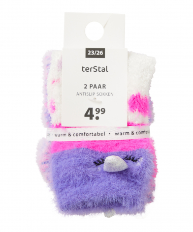 2-pack fluffy sokken