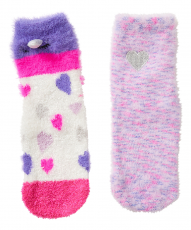2-pack fluffy sokken