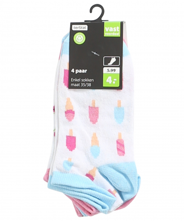 4-pack sneakersokken