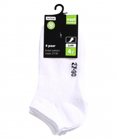 4-pack sneakersokken uni