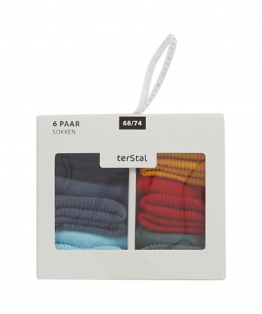 6-pack baby sokken rib