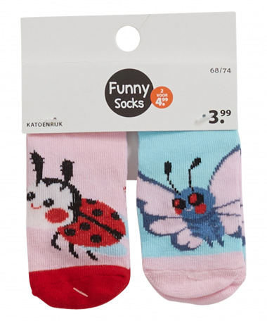 2-pack funny baby sokken