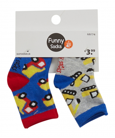 2-pack funny baby sokken