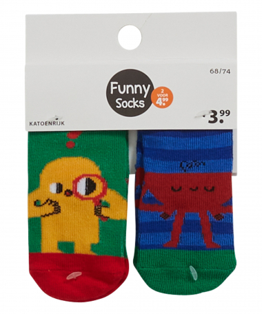 2-pack funny baby sokken