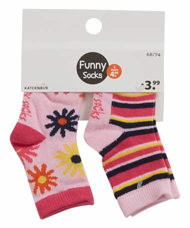 2-pack funny baby sokken