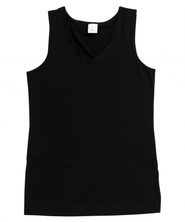 singlet v-hals kant