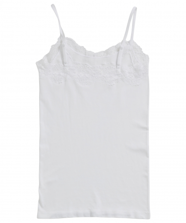 naadloze singlet met kant