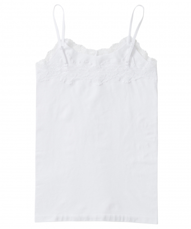 naadloze singlet met kant