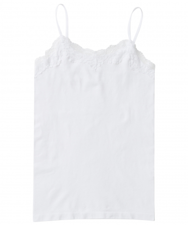 naadloze singlet met kant
