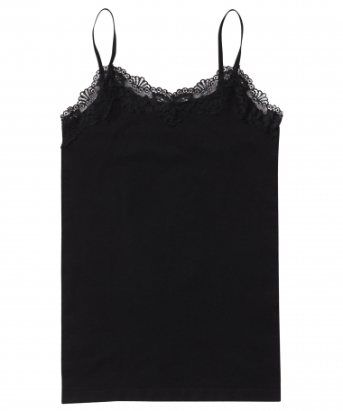 naadloze singlet met kant