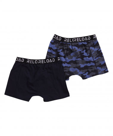 2-pack boxershorts uni en print