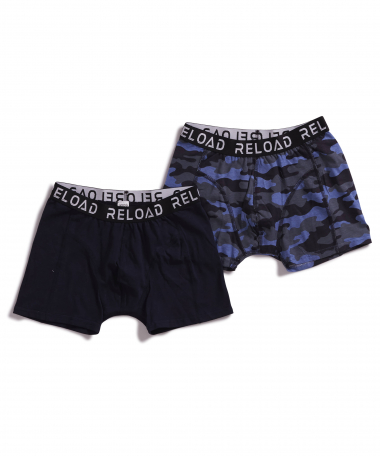 2-pack boxershorts uni en print