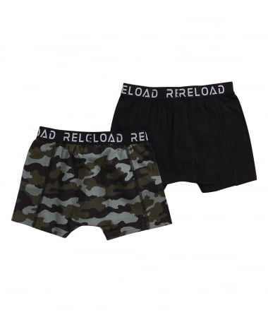 2-pack boxershorts uni en print