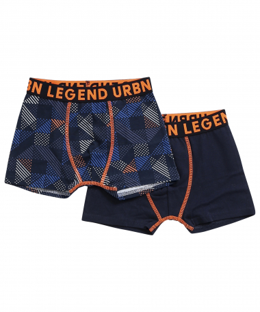 2-pack boxershort print+uni