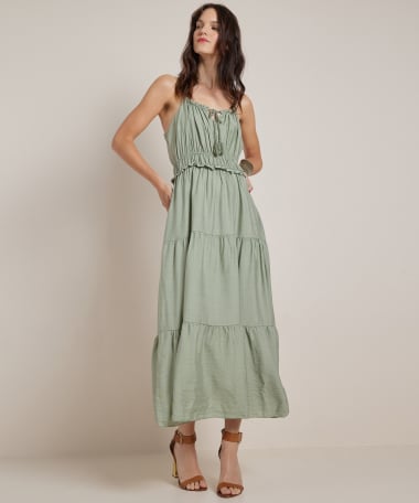 halter jurk lang