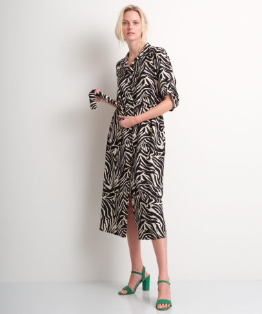lange blousejurk zebraprint