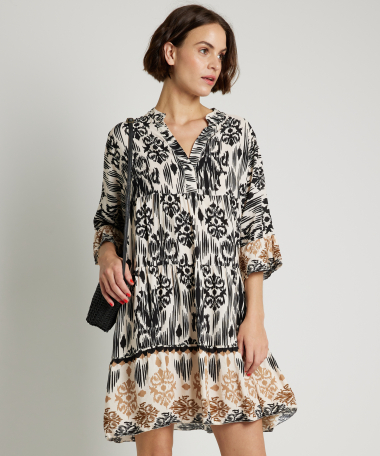 viscose jurk met stroken