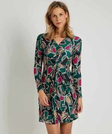 jurk met abstracte print