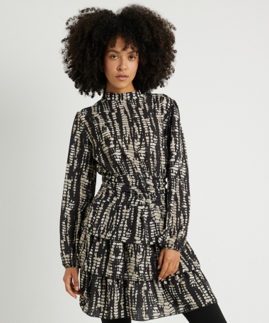 ruche jurk all-over print