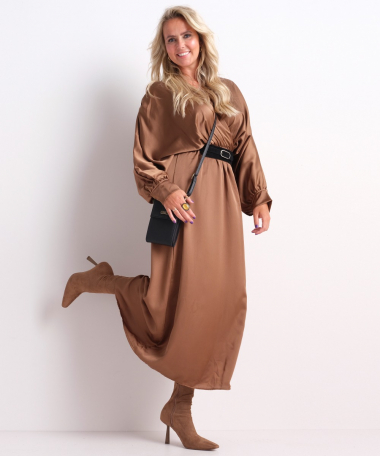 Jurk met satijnlook