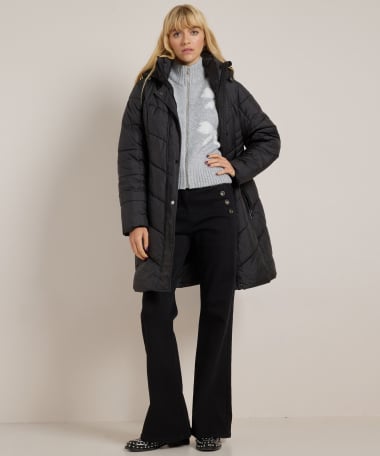 wide fit stretch twill broek knopen