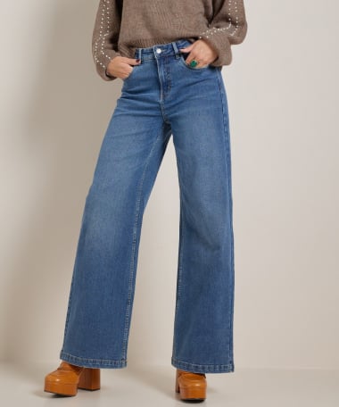 wide fit stretch jeans - lara