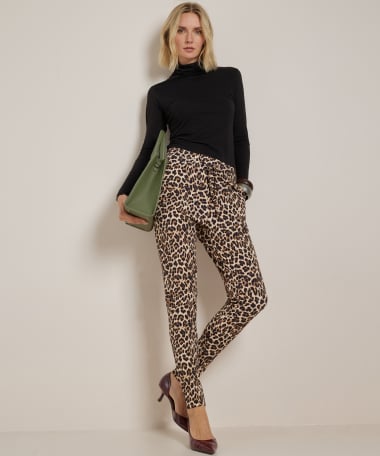 slim fit broek met print