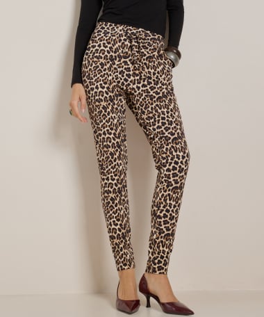 slim fit broek met print