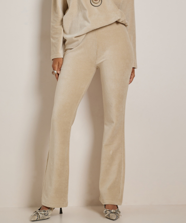 flared fit broek rib velvet