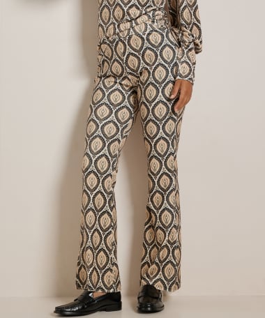 flared fit broek velvet dessin